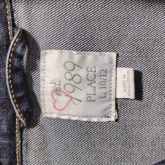 1989 Place Girls' Denim Jacket, Size L 10/12 4 Front pockets Excellent Condition - Picture 2 of 5